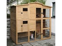 Obrázek k výrobku 125501 - Kurník pro slepice dvoupatrový, s výběhem KERBL 82806, 222x115x200 cm