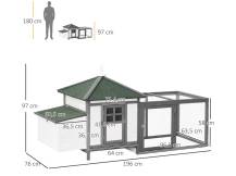 Obrázek k výrobku 125508 - Kurník pro slepice PAWHUT D51-092GY