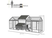 Obrázek k výrobku 125511 - Kurník pro slepice PAWHUT D51-130V01GY