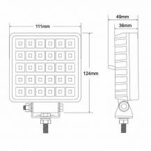 Obrázek k výrobku 62145 - LED pracovní světlo 12/24V 30W 3800LM s vypínačem