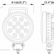 Obrázek k výrobku 62163 - LED pracovní světlo 12-28V 4050 LM s vypínačem
