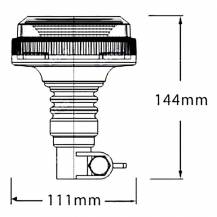 Obrázek k výrobku 60710 - LED zábleskový maják 12-30V, pružný, na tyčový držák