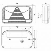 Obrázek k výrobku 62059 - Levé zadní multifunkční světlo LED 12-36V