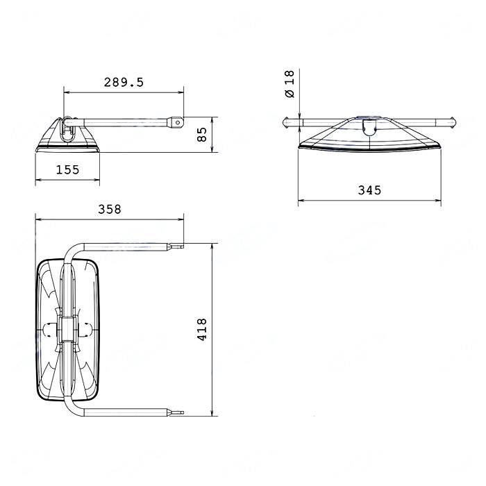 Obrázek k výrobku 0 - Levé zpětné zrcátko