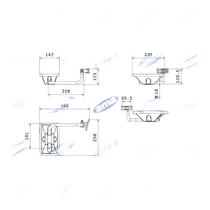 Obrázek k výrobku 0 - Levé zpětné zrcátko pro traktory