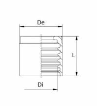 Obrázek k výrobku 58330 - Lis. objímka 5/16" SAE100 R1AT/R2AT - EN853 1SN/2SN/2SC NO SKIVE