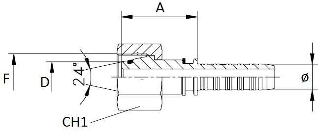 Specifikace - Lis. armatura s vnitřním závitem DIN 24, 3/8", M 22x1,5