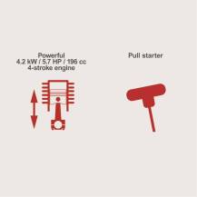 Obrázek k výrobku 82366 - Lištová sekačka na vysokou trávu Scheppach BMS 196-88