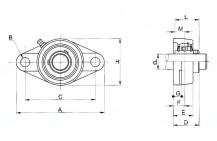 Obrázek k výrobku 61925 - Ložiskový domek  UCFL 206