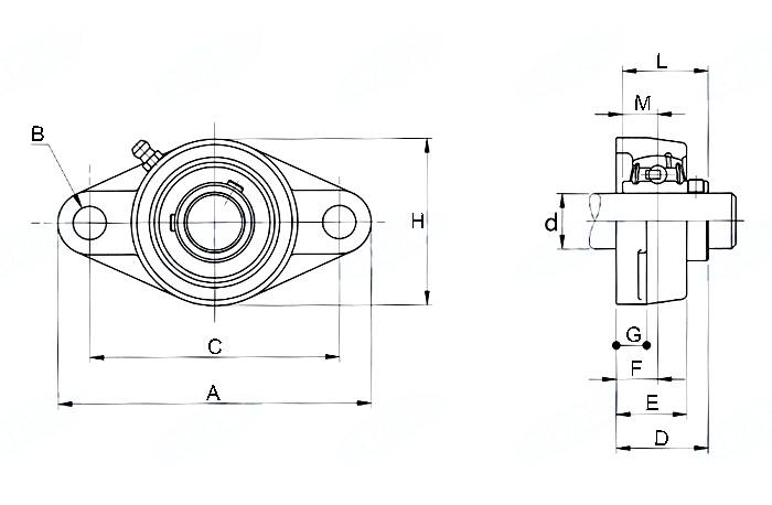 Obrázek k výrobku 0 - Ložiskový domek  UCFL 206