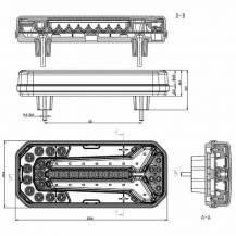 Obrázek k výrobku 62151 - Multifunkční zadní LED světlo 12-24V s pohyblivým blinkrem