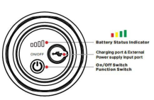 Obrázek k výrobku 62664 - Nabíjecí mini LED výstražná světla (V16). Funkce: Pětinásobné blikání (V16), otáčení, jantarové blikání SOS, bílé pracovní světlo