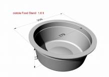 Obrázek k výrobku 77237 - Nástěnný držák misek pro mazlíčky MINI, hnědý