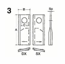 Obrázek k výrobku 18147 - nože rotorů, levý