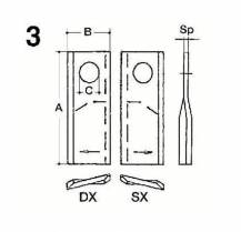 Obrázek k výrobku 29240 - nože rotorů, levý