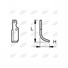 Obrázek k výrobku 43245 - NŮŽ ROTAVÁTORU 110 x 250 MM PRAVÝ