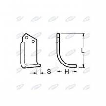 Obrázek k výrobku 43062 - NŮŽ ROTAVÁTORU 111 x 164 x 20 MM PRAVÝ