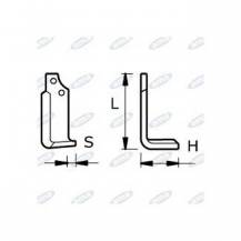 Obrázek k výrobku 43514 - NŮŽ ROTAVÁTORU 115 x 190 x 12 MM LEVÝ
