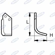 Obrázek k výrobku 43274 - NŮŽ ROTAVÁTORU 115 X 197 MM LEVÝ