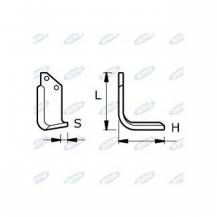 Obrázek k výrobku 37279 - NŮŽ ROTAVÁTORU 115 x 207 x 22 MM PRAVÝ