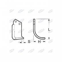 Obrázek k výrobku 18243 - NŮŽ ROTAVÁTORU 116 x 170 x 10 MM LEVÝ