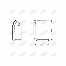 Obrázek k výrobku 37270 - NŮŽ ROTAVÁTORU 135 x 180 x 15 MM LEVÝ