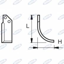 Obrázek k výrobku 60456 - NŮŽ ROTAVÁTORU 176 x 104 MM LEVÝ