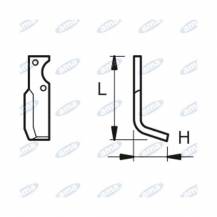 Obrázek k výrobku 60459 - NŮŽ ROTAVÁTORU 195 x 70 MM LEVÝ