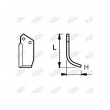 Obrázek k výrobku 43092 - NŮŽ ROTAVÁTORU 40 X 120 MM PRAVÝ