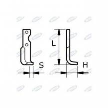 Obrázek k výrobku 37271 - NŮŽ ROTAVÁTORU 52 x 185 x 6 MM PRAVÝ