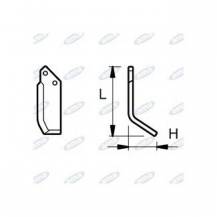 Obrázek k výrobku 43716 - NŮŽ ROTAVÁTORU 53 x 157 MM PRAVÝ