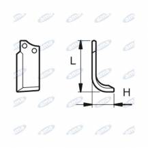 Obrázek k výrobku 60399 - NŮŽ ROTAVÁTORU 55 x 138 MM PRAVÝ