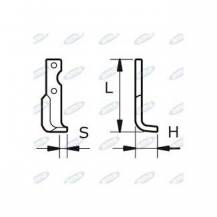 Obrázek k výrobku 42845 - NŮŽ ROTAVÁTORU 55 x 170 x 18 MM PRAVÝ