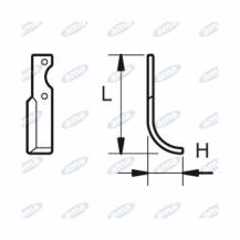 Obrázek k výrobku 60404 - NŮŽ ROTAVÁTORU 60 x 195 MM PRAVÝ