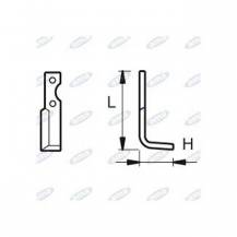 Obrázek k výrobku 42871 - NŮŽ ROTAVÁTORU 60 X 195 MM PRAVÝ