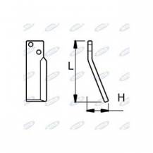 Obrázek k výrobku 43779 - NŮŽ ROTAVÁTORU 65 X 195 MM PRAVÝ