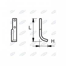 Obrázek k výrobku 43244 - NŮŽ ROTAVÁTORU 70 x 180 MM LEVÝ