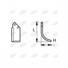 Obrázek k výrobku 43899 - NŮŽ ROTAVÁTORU 72 x 167 MM LEVÝ