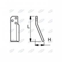 Obrázek k výrobku 43786 - NŮŽ ROTAVÁTORU 75 x 225 MM LEVÝ