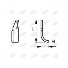 Obrázek k výrobku 43706 - NŮŽ ROTAVÁTORU 82 x 230 MM PRAVÝ