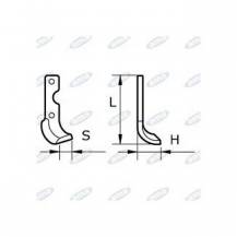 Obrázek k výrobku 43006 - NŮŽ ROTAVÁTORU 85 x 220 x 59 MM LEVÝ