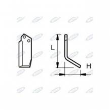 Obrázek k výrobku 43720 - NŮŽ ROTAVÁTORU 88 x 167 MM PRAVÝ