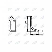 Obrázek k výrobku 43565 - NŮŽ ROTAVÁTORU 88 x 170 MM PRAVÝ