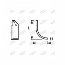 Obrázek k výrobku 43722 - NŮŽ ROTAVÁTORU 88 x 185 MM PRAVÝ