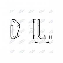 Obrázek k výrobku 43247 - NŮŽ ROTAVÁTORU 90 x 170 X 15 MM PRAVÝ