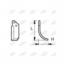 Obrázek k výrobku 43901 - NŮŽ ROTAVÁTORU 96 x 213 MM LEVÝ