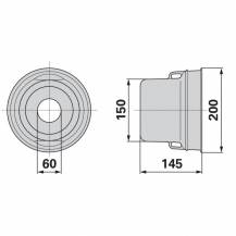 Obrázek k výrobku 124005 - Ochranný trychtýř pro stroje, ø 200 mm