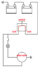 Obrázek k výrobku 62824 - odpojovač baterie 12/24V, 250A