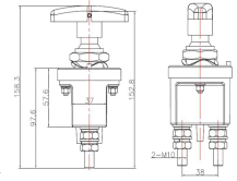 Obrázek k výrobku 62897 - odpojovač baterie 48V, 300A