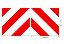 Obrázek k výrobku 61561 - Odrazový panel pro zemědělskou techniku 423x423 mm